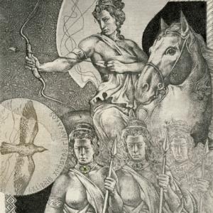 Ex Libris "Amazons" by Hristo Kerin