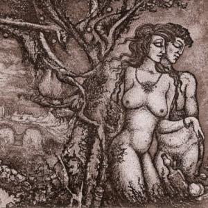 Ex Libris "Adam and Eve" by Ruslan Agirba